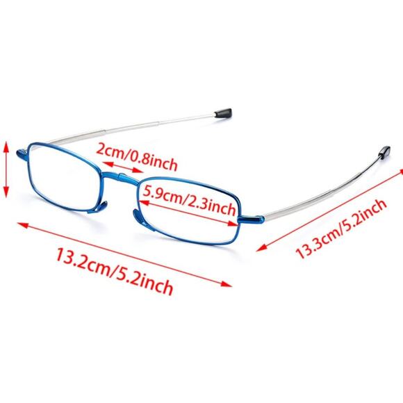 Reading Glasses Portable Folding With Case +150 - Picture 1 of 6